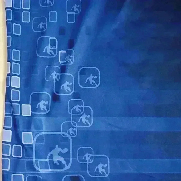 Men's AND1 Blue Ombre Basketball Player Athletic Golf Polo Shirt sz XL - Picture 3 of 9